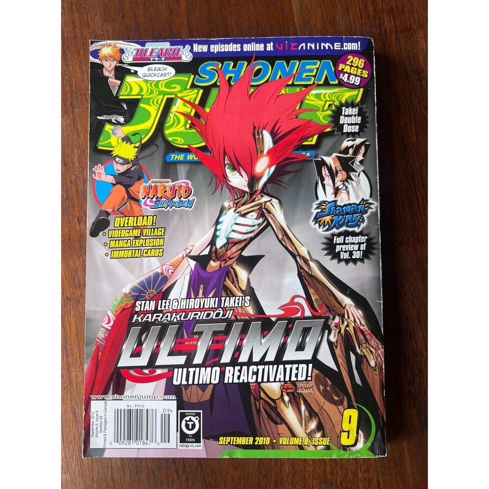 Shonen Jump September 2010 Vol 8 Issue 9 Ultimo Naruto Bleach Shaman King
